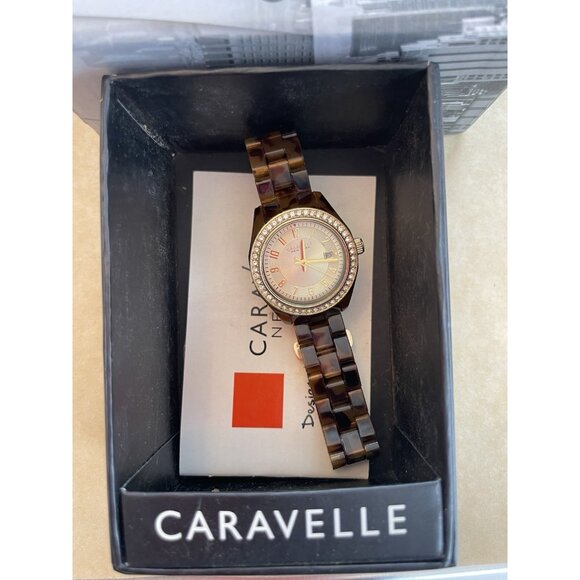 Caravelle by Bulova Women\'s Watch Champagne Face Tortoise Shell Box main image 5